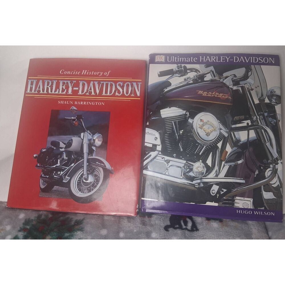 Pair of Harley-Davidson HC Collector Vntge History Books-Good Condition